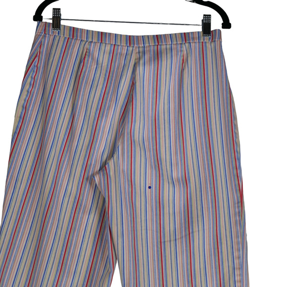 Coldwater Creek Pants Womens Medium Cotton Stretch Blend Rainbow Cropped - Picture 6 of 8